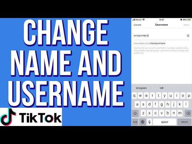 How to change name and username in TikTok From Iphone