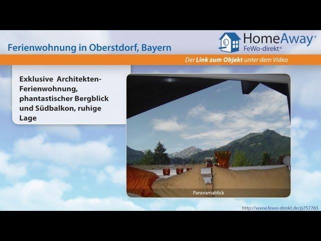 Allgäu: Exklusive  Architekten-Ferienwohnung, phantastischer Bergblick und - FeWo-direkt.de Video