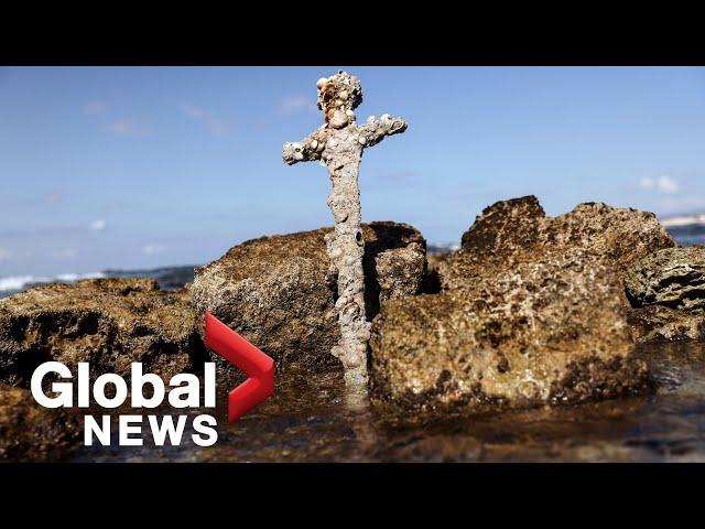 Centuries-old crusader sword found by amateur diver in Mediterranean Sea