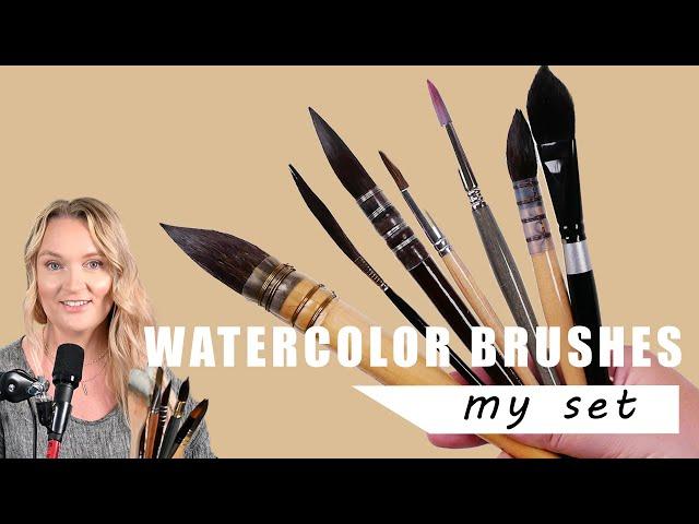 Watercolour Brushes | My Brush Set | How and When to Use Different Brushes