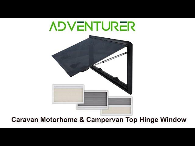 Adventurer Campervan Motorhome and Caravan Top Hinge Acrylic Window