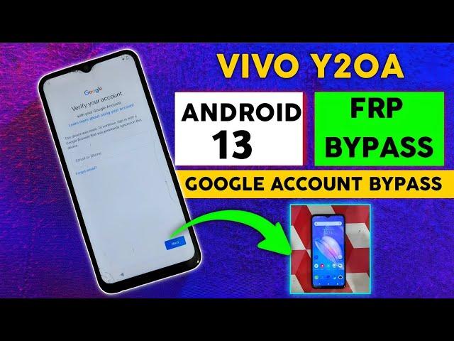 Vivo Y20a Frp Bypass | New Security 2024 | Android 13 | Google Account Bypass  (Without Pc)