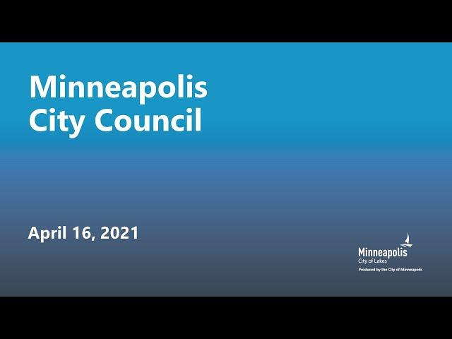 April 16, 2021  City Council