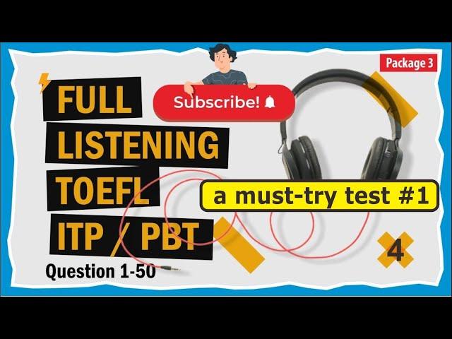 Full TOEFL Listening ITP Practice Test Series volume 1 question 1 50 with answers (package 4)