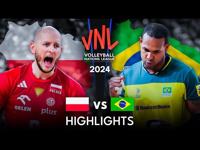  BRAZIL vs POLAND  | Highlights | Men's VNL 2024