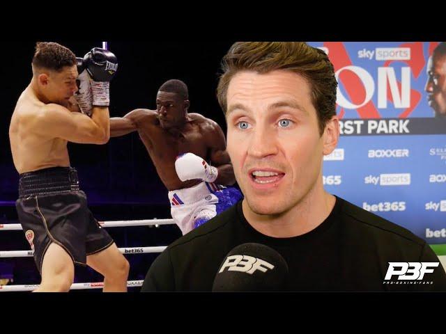 SHANE MCGUIGAN IMMEDIATE REACTION TO CHRIS BILLAM-SMITH WIN OVER RICHARD RIAKPOTHE AT SELHURST PARK