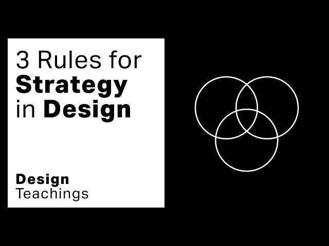 Strategy in Design: 3 Rules