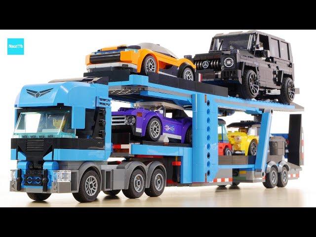 レゴ シティ スポーツカー輸送車 60408 ／ LEGO City Car Transporter Truck with Sports Cars Speed build & Review