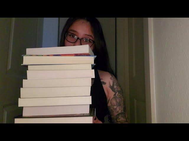 ASMR Book Haul! | book tapping, tracing, page turning 