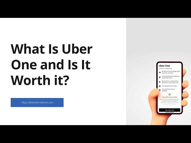 What Is Uber One and Is It Worth it?