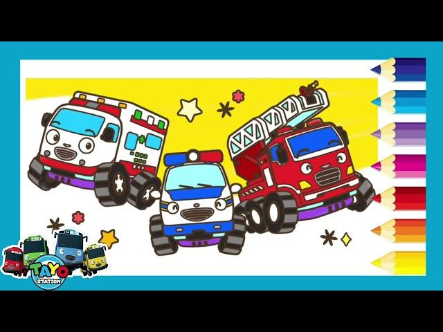 COLORING TAYO TRUCK MONSTER | TAYO THE LITTLE BUS EPS.265