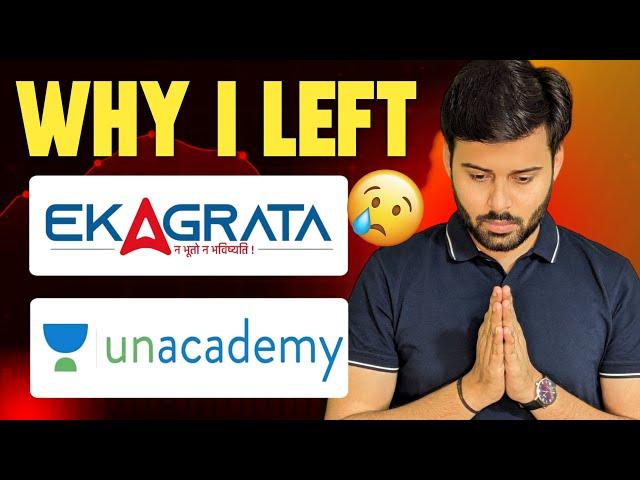 Real Reason behind quitting Ekagrata and #Unacademy || CA Mohit Patidar