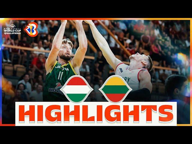 HUN -  LTU | Basketball Highlights - #FIBAWC 2023 Qualifiers