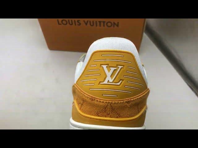 LV Trainer Yellow Monogram Denim White