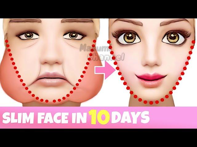 SLIM FACE EXERCISE | Reduce Chubby Cheeks, Double Chin, Get Sharp Jawline, Lift Up Your Face