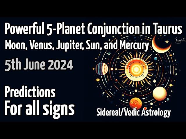 Five planet conjunction in Taurus | Stellium | Vedic Astrology Predictions #astrology
