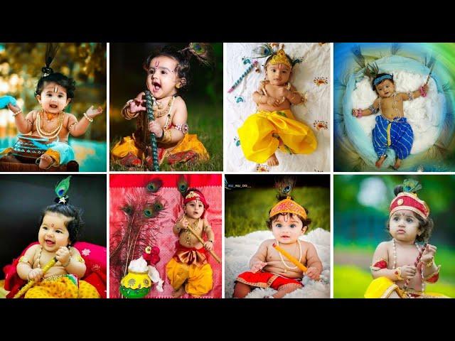 Janmashtami theme baby photoshoot ideas for kids || Little Krishna costume ideas for janmastami .