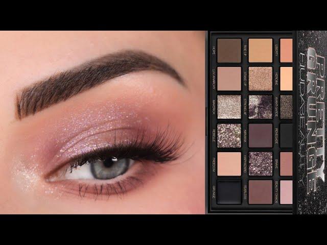 Huda Beauty Pretty Grunge Palette | Soft Mauve Halo Eyeshadow Tutorial