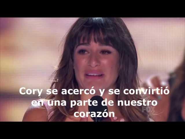 Lea Michele dedica premio a Cory en los Teen Choice Awards 2013 (VIDEO COMPLETO SUBTITULADO)