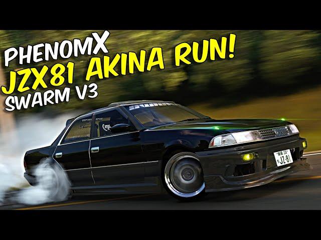 Swarm V3 JZX81 Sideways down Akina! PhenomX - Assetto Corsa - Camtool - Fanatec CSL DD - 3Drap