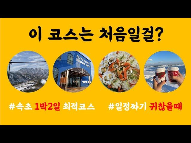 (추천) 속초여행 속초 1박 2일 가족 여행코스 고민이라고? 바다여행 시켜줄게 | 속초는 바다힐링 식도락 여행이지