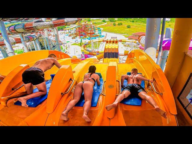 Waterslides at Aquapark Nessebar in Bulgaria