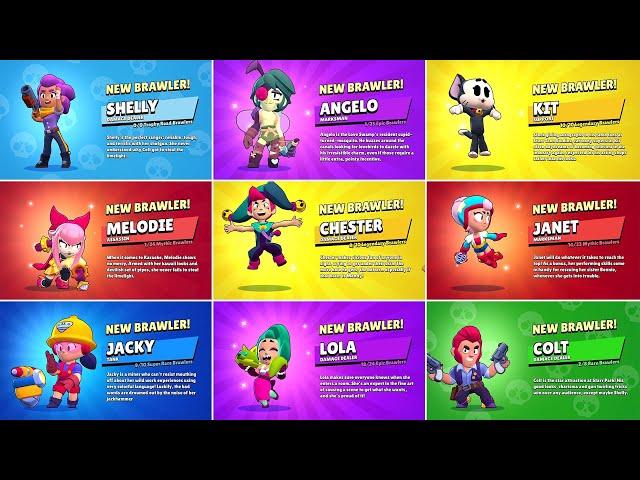 ALL 78 BRAWLER UNLOCK ANIMATIONS | Melodie, Angelo & More ..