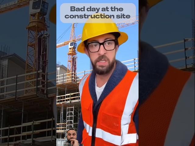 Bad day at construction site  #funny #workers #constructionproject #construction