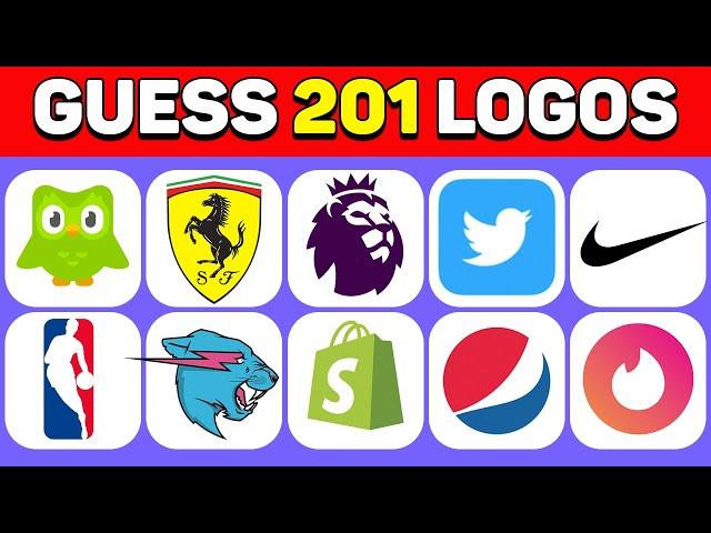 Guess the Logo in 3 Seconds | 201 Famous Logos | Logo Quiz