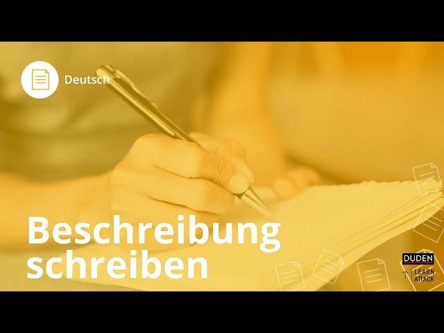 Beschreibung schreiben: Das musst du wissen! - Deutsch | Duden Learnattack