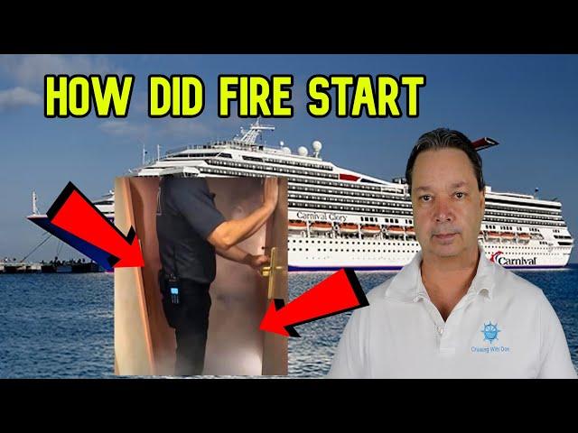 FIRE ON CRUISE SHIP, CREW MEMBER MISSING