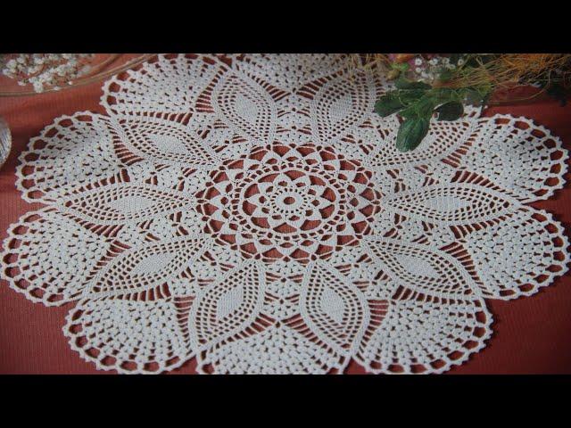 ПРОСТАЯ И КРАСИВАЯ САЛФЕТКА КРЮЧКОМ. СХЕМА ВЯЗАНИЯ. ЧАСТЬ 2-Я.
