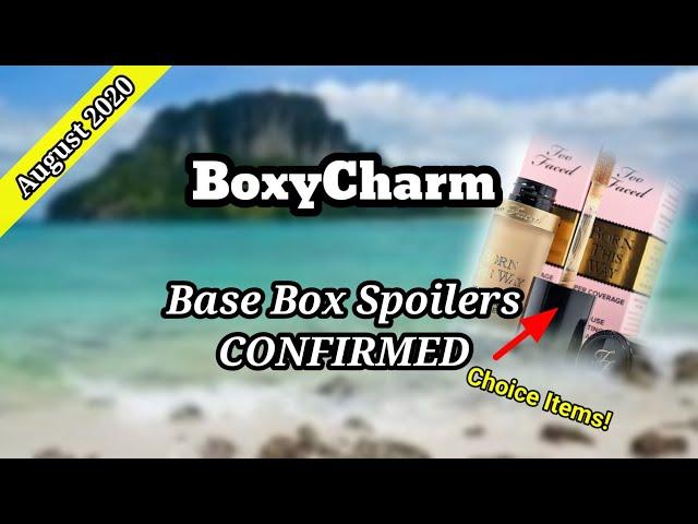 BoxyCharm August 2020 Base Box CONFIRMED Choice Items/Spoilers! | SelfTaught Beauty