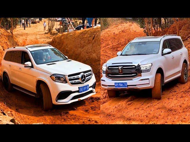 Mercedes GLS 450 2.0L vs GWM Tank 500 3.0L V6 and Volkswagen Teramont vs Tank 300 PK Off-road