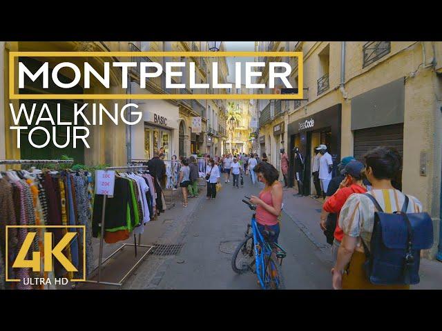 4K City Walking Tour in MONTPELLIER, France - Exploring the Touristic Atmosphere of European Cities