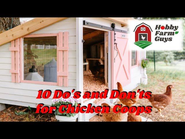 10 Do's and Don'ts for Your Chicken Coop