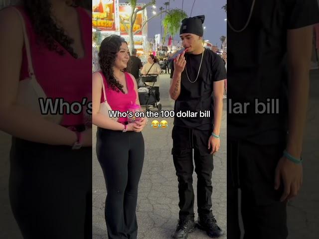 Who’s on the 100 dollar bill #shorts #viral #subscribe #funny #interview #shortsviral