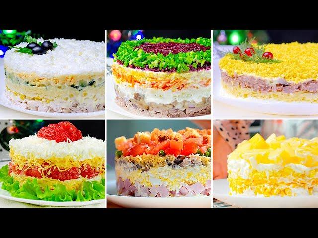 ТОП САЛАТОВ НА НОВОГОДНИЙ СТОЛ! Вкуснейшие и красивейшие салаты которые порадуют ваших гостей!