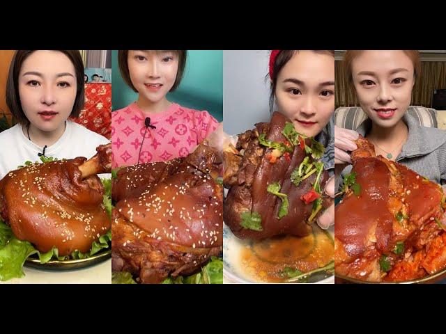 ASMR Chinese Mukbang Pig Elbow猪肘子吃播［Eating Sounds］#2