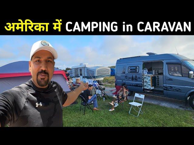 CAMPING in AMERICA in My RV CAMPER ( pop-up camper)