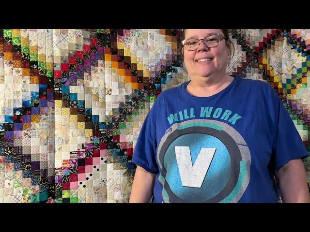 Scrap fabrics plus time equals quilt | Learn how to marry your scraps | Trip around the world quilt