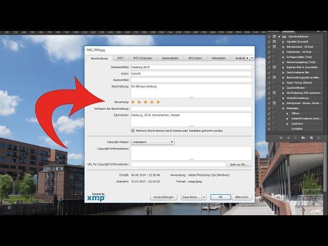 Meta-/Exif-Daten von Fotos stapelweise ändern – Photoshop-Tutorial