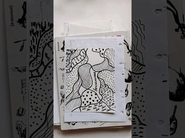 Открытка линером #acrylicpainting #открыткасвоимируками #открыткаручнойработы #diy #открытки
