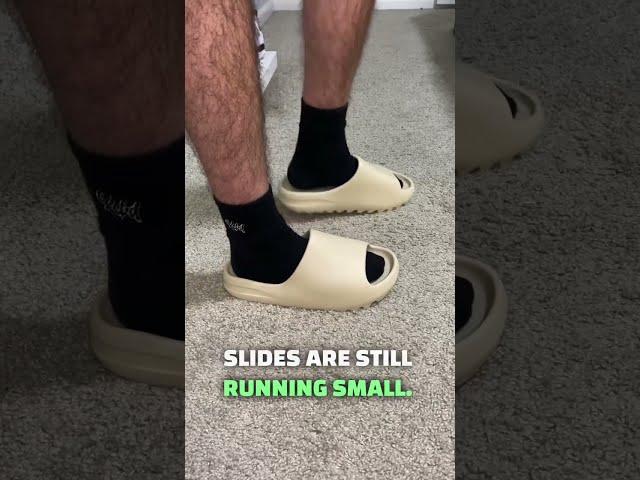 YEEZY SLIDES SIZING UPDATE IN 2022! FIXED?! #shorts #shoes