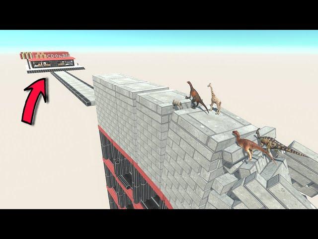 Running for Survival | Bridge Collapse Challenge - Animal Revolt Battle Simulator