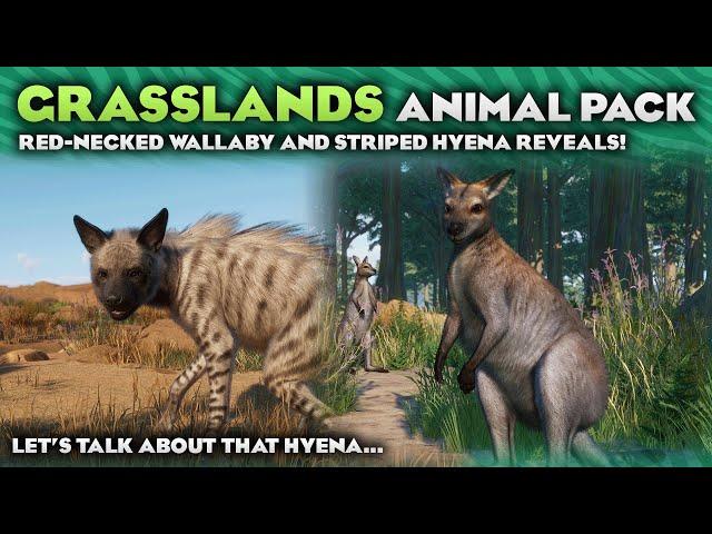 Wallaby and Hyena Reveals! | Grasslands Animal Pack | Planet Zoo News