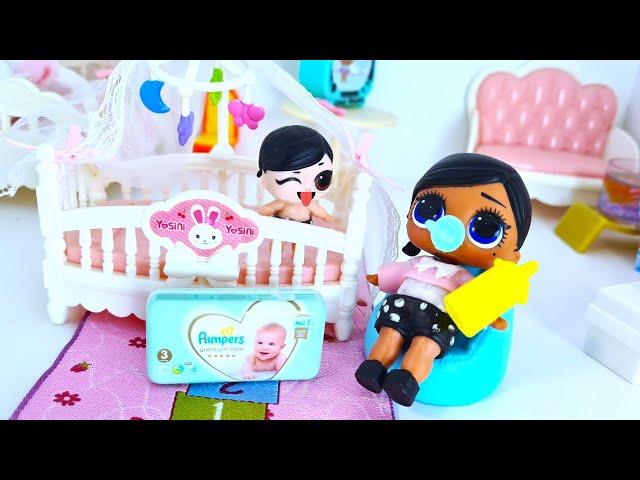 LIKE MOM CARTOON DOLLS LOL SURPRISE one day with my SISTER DOLL STORIES DARINELKA