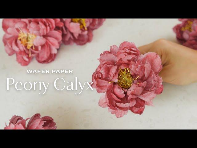 How to make Wafer Paper Flowers (Peony) Calyx, in just 10 minutes!