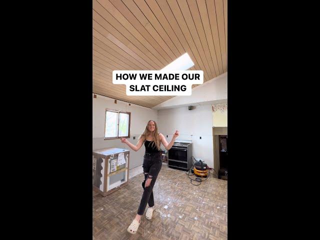 How We DIY-ed Our Slat Ceiling | Sway + Sarah Build | 1970s Renovation
