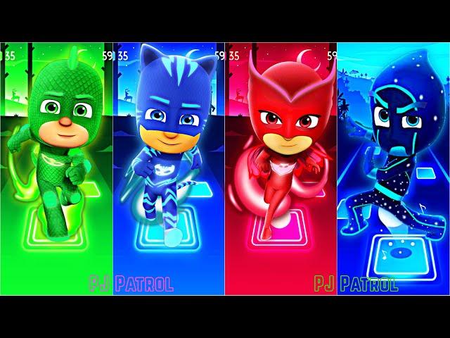 Night Ninja  CatBoy  Owlette  Gekko || PJ Masks  Tiles Hop EDM Rush